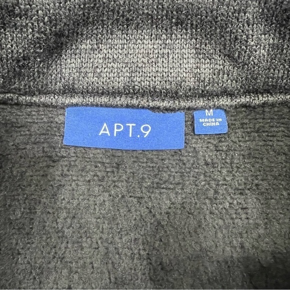 APT. 9 Shirt 1/4 Zip Fleece Lined Heathered Dark Gray Size Medium - Picture 4 of 6